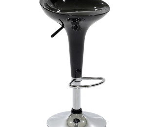 Bar stool Felice pakoworld height adjustable ABS black-metal chrome