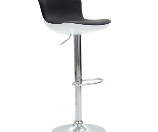 Bar stool Cosy I pakoworld PP/PU blackwhite-metal chrome