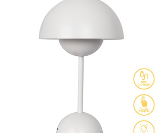 Επιτραπέζιο φωτιστικό Creative pakoworld LED λευκό Φ18x30εκ