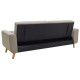 2 seater sofa-bed  Carmelo pakoworld fabric beige 214x80x86 cm