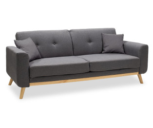3 seated sofa-bed Carmelo grey fabric 214x80x86cm