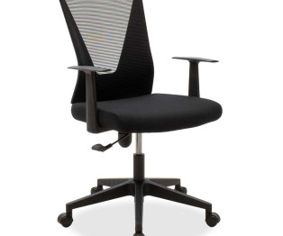 Καρέκλα γραφείου διευθυντή Ghost pakoworld με ύφασμα mesh χρώμα μαύρο