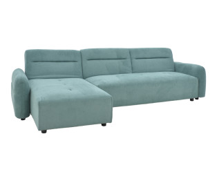 Γωνιακός καναπές Inspired pakoworld αναστρέψιμος ύφασμα μέντα 293x80x142εκ