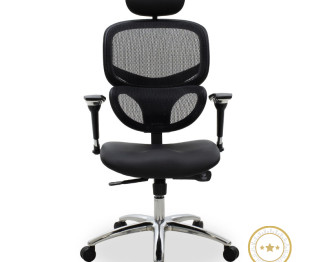 Καρέκλα γραφείου διευθυντή Freedom pakoworld Premium Quality μαύρο pu-mesh