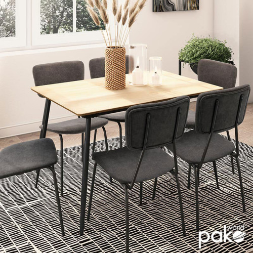 Τραπέζι Shazam pakoworld MDF επεκτεινόμενο χρώμα sonoma 120-160x80x76εκ