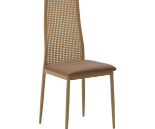 Καρέκλα Lasmipe Inart καφέ pu-rattan 40x49x96εκ