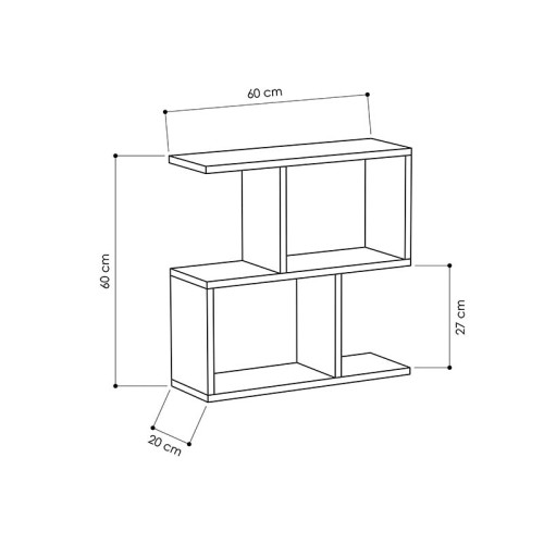 Βοηθητικό τραπέζι Homemania pakoworld χρώμα λευκό 60x20x60εκ