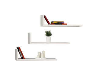 Wall shelves L-Model pakoworld white 50x20x14