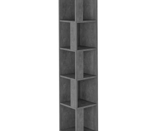 Corner bookcase Raphael pakoworld grey antique 31.5x31.5x159cm