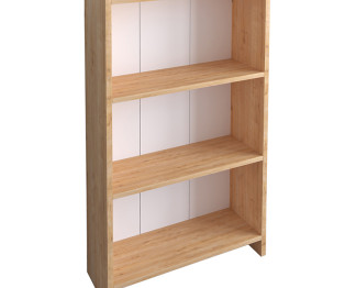 Bookcase Ferma pakoworld sonoma-white 56x20x108cm