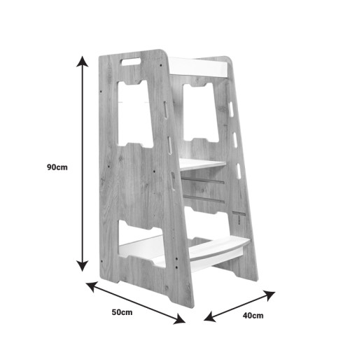 Πύργος εκμάθησης Farsene pakoworld λευκό mdf 40x50x90εκ