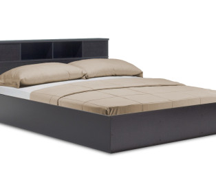 Κρεβάτι διπλό OLYMPUS pakoworld σε χρώμα wenge 160x200εκ