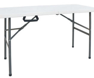 Commercial folding camping table Rodeo pakoworld with metal frame colour white 122x60x74cm