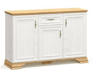 Μπουφές Jaden pakoworld golden oak-λευκό antique 137,5x39x88,5εκ