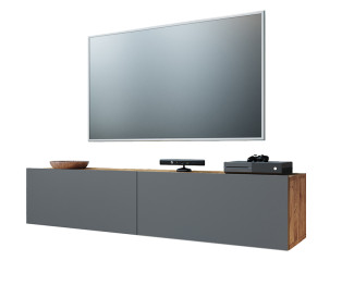 Dello pakoworld wall TV unit anthracite-oak color 140x31,5x29,5cm