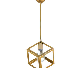 Φωτιστικό οροφής μονόφωτο Deepora pakoworld Ε27 χρυσό Φ20x70εκ