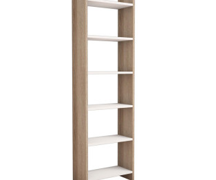 Βιβλιοθήκη Darco pakoworld μελαμίνης oak-λευκό 48.6x22x160εκ