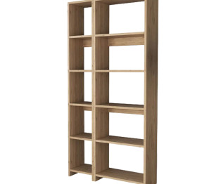 Βιβλιοθήκη Alkathi pakoworld σε oak απόχρωση 77x22x160εκ