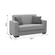 2 seater sofa-bed Vox pakoworld fabric grey 148x77x80cm