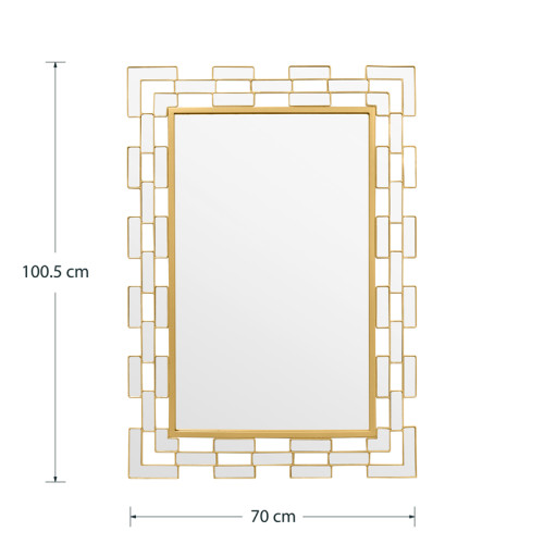 Καθρέπτης Monka pakoworld χρυσό 72x3x102εκ