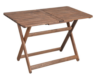 Τραπέζι Retto pakoworld μασίφ ξύλο οξιάς καρυδί εμποτισμού 120x75x71εκ