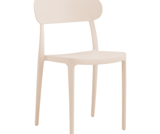 Καρέκλα Amvroan pakoworld με UV protection cappuccino pp 51x49x79.5εκ