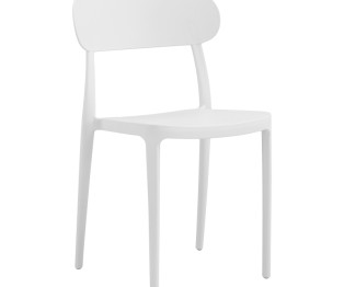 Καρέκλα Amvroan pakoworld με UV protection λευκό pp 51x49x79.5εκ