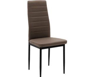 Καρέκλα Parker pakoworld PU cappuccino-μαύρο πόδι 42x48x98εκ