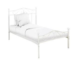 Κρεβάτι Yorick pakoworld λευκό μεταλλικό 90x190x99εκ
