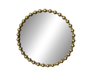 Καθρέπτης Poppens Inart χρυσό μέταλλο 83.5x4.5x83.5εκ