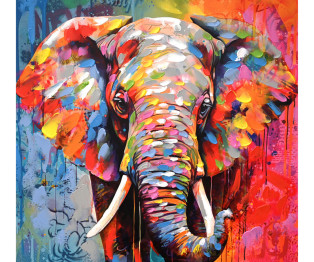 Πίνακας σε καμβά Elephant Inart 80x3x80εκ