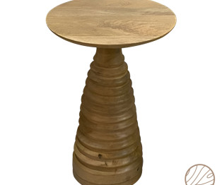 Βοηθητικό τραπέζι Souler Inart φυσικό μασίφ mango ξύλο Φ38x56εκ