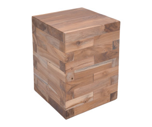 Βοηθητικό τραπέζι Werzy Inart φυσικό μασίφ ξύλο teak 35x35x49εκ