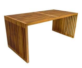 Τραπέζι Marlin pakoworld teak ξύλο σε φυσική απόχρωση 100x50x45εκ